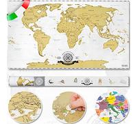 GOODS+GADGETS® Scratch Off World Map 88x53 cm - Italian Version