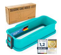 GOODS+GADGETS Silicone Baking tin with Glass Base, Non-Stick Cake Baking tin (Loaf tin)