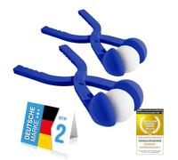 GOODS+GADGETS Snowball tongs for perfect 7 cm snowballs; 2nd generation snowball maker; snowball press, no more cold hands; 38 cm; random colours red or blue (2 pieces)
