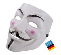 GOODS+GADGETS V As For Vendetta Mask - Guy Fawkes Mask - Halloween Carnival Anonymous (White)