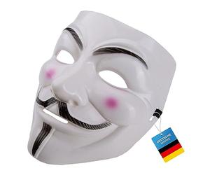 GOODS+GADGETS V As For Vendetta Mask - Guy Fawkes Mask - Halloween Carnival Anonymous (White)