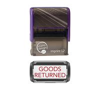 Goods Returned Business Rubber Self Inking Custom Stamp with RED Ink - Imprint 12 48 x 18mm