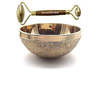 GoodsHealthShop Natural Jade Roller Face Massager with Bronze Kansa Natural Vatki Cup Ayurvedic Detox Foot Massager Relaxation and Deep Cleaning Ancient Indian Foot Massage