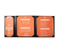 Goodsmart Columbia Casebound Leather Menu Covers, 5 Pack, 2 View 8.5" x 11", 1 View 4.25" x 11" Black Premium Faux Leather Restaurant Menu Holders, 3-View with Interior Album Corners