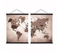 Goodsnetic Magnetic Poster Frame Hanger, Black 10inch Magnet Poster Frame for Poster Print Photo Picture Map Scroll and Artwork Wooden Frame Hanger Hanging Kit for Walls, 2 Pack