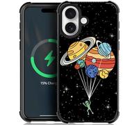 Goodsprout Compatible with iPhone 17 Case,for MagSafe Amazing Pattern Design Shockproof Anti-Scratch Hard PC Back Case for iPhone 17 Alien Balloon Solar System