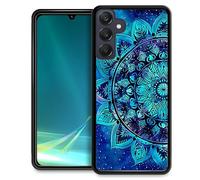 Goodsprout Compatible with Samsung Galaxy A25 5G Case,Mandala Flower Blue Bohemian Amazing Pattern Design Shockproof Anti-Scratch Hard PC Back Case for Samsung Galaxy A25 5G