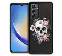 Goodsprout Compatible with Samsung Galaxy A54 5G Case,White Skull Pink Rose Amazing Pattern Design Shockproof Anti-Scratch Hard PC Back Case for Samsung Galaxy A54 5G