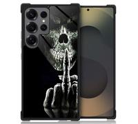 Goodsprout Compatible with Samsung Galaxy S25 Ultra Case,Amazing Pattern Design Shockproof Anti-Scratch Hard PC Back Case for Samsung Galaxy S25 Ultra Middle Finger Skull