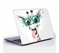 Goodsprout Computer Case for MacBook Air 13.6 Inch Long Tongue Giraffe Colorful Pattern Black Release 2022 Model A2681/A3240 Hard Shell Case Compatible with MacBook Air 13.6 Inch