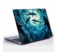 Goodsprout Computer Case for MacBook Air 15 Inch Deep Sea Whale Fear Colorful Pattern Black Release 2023 Model A2941/A3241 Hard Shell Case Compatible with MacBook Air 15 Inch