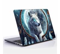 Goodsprout Computer Case for MacBook Air 15 Inch Easy White Wolf Colorful Pattern Black Release 2023 Model A2941/A3241 Hard Shell Case Compatible with MacBook Air 15 Inch