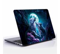 Goodsprout Computer Case for MacBook Air 15 Inch White Wolf Moonlight Snuggle Colorful Pattern Black Release 2023 Model A2941/A3241 Hard Shell Case Compatible with MacBook Air 15 Inch