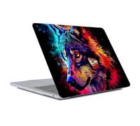 Goodsprout Computer Case for MacBook Pro 16 Inch Colorful Flame Wolf Colorful Pattern Clear Release 2021/2023 Model M1 A2485/M2 A2780 Hard Shell Case Compatible with MacBook Pro 16 Inch