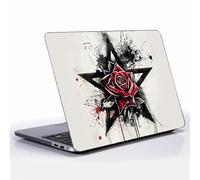 Goodsprout Computer Case for MacBook Pro 16 Inch Five Star Rose Badge Colorful Pattern Black Release 2019 Model A2141 Hard Shell Case Compatible with MacBook Pro 16 Inch
