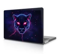 Goodsprout Computer Case ForMacBook Air 13 Inch Black Release 2018/2020 Model A1932 A2179 A2337 Hard Shell Case Compatible WithMacBook Air 13 Inch Electric Blue Panther Head Colorful Pattern