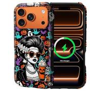 Goodsprout for iPhone 17 Pro Max Case for MagSafe Non Slip Hard Shell Acrylic and Silicone Soft Shell Combination Phone Style 2-in-1 Halloween Zombie Girl Pumpkin Resurrect The Imp Pattern