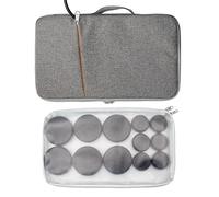 Goodtar Portable Hot Stones Set with Warmer Kit - 12 PCS Basalt Massage Stones for Natural Muscle Relaxation, Home Spa and Health