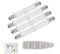 GOODTIMES Premium Ironing Board Cover Clips Fasteners to Keep Cover Flat and Secure on The Board - Pack of 4 Clips (White)