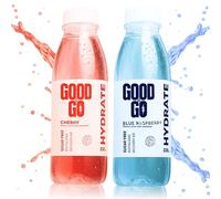 GoodToGo Hydration - Electrolyte Drink with Ginkgo Biloba | 2 x 330ml Bottles Blue Raspberry & Cherry | Sugar-Free, Caffeine-Free, Vegan | Sports Rehydration, Hangover Recovery & Hydration
