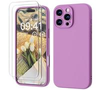 GOODVISH 3 IN 1 for iPhone 16 Pro Max Case 6.9 inch, Upgraded Camera Protection, 2 Pack HD Screen Protector, Liquid Silicone Anti-Scratch Shockproof Gel Rubber Non-Fingerprint Phone Case, New Pink