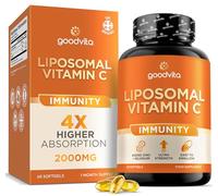 Goodvita Liposomal Vitamin C Softgels 2000mg | 60 Softgels, 1 Month Supply | Added Zinc + Selenium | UK Formulated | Ultra Strength 4X Higher Absorption | Immunity, Energy + Skin | Easy to Swallow