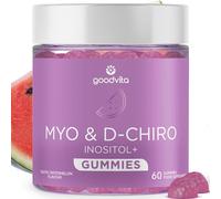 Goodvita Myo + D-Chiro Inositol Gummies x60 | PCOS Supplement for Women 2000mg | Added Folate, Chronium + B12 | Watermelon Flavour | 1 Month Supply | Hormone Balance, Weight Loss + Fertility | Vegan