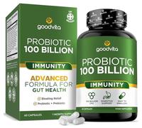 Goodvita Probiotics for Gut Health | UK Made | High Strength 100 Billion CFU | 60 Capsules, 1 Month Supply | Digestive + Immunity Support | 30 Live Strain Complex Inc Prebiotics | Women + Men
