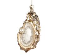 Goodwill Glass Oyster with Pearl Bauble Decoration 14 Centimetre