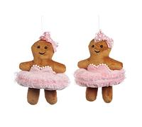 Goodwill Le Candy Shop Collection Fabric Gingerbread Macaroon Decorations 19 Centimetre Set of 2