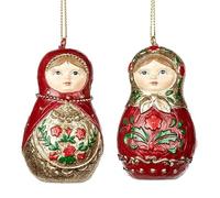 Goodwill Matryoshka, Doll 7 Centimetre Resin Decoration Set of 2 Assorted