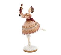 Goodwill Pink Red & Gold 20cm Resin Clara Nutcracker Ballerina Statue On Base Ornament