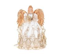 Goodwill Resin and Fabric Tree Top Angel White and Gold (41 cm)