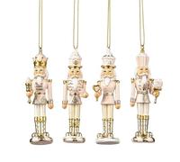 Goodwill Resin Nutcrackers 10 Centimetre Decoration White and Pink Set of 4 Assorted Designs