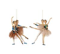 Goodwill: Tulle Resin and Fabric Ballet Couple Dancing Together Hanging Christmas Ornament - Set of 2