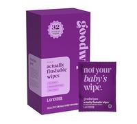 goodwipes Flushable Cloths - Individually Wrapped Butt Wipe for Adults on the Go - Portable Mini Wipes - Travel Essentials - Sewer and Septic Safe - Lavender 32 Pack (Pack of 1)