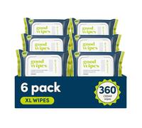 Goodwipes Flushable & Plant-Based Wipes with Botanicals | Dispenser for at-Home Use | Cedar with Aloe Septic and Sewer Safe | 360 Count (6 Packs) - Biggest Adult Wipes