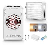 Goodx LITEMONS C30Bi LED Video Light Bicolor CCT 2800K-6500K, 3400mAh Rechargeable Panel Light, CRI 94 TLCI 96 LED Pocket Fill Light