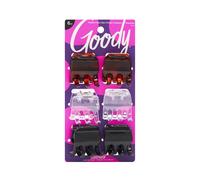 Goody Classic Claw Hair Clips - 6-Count Clear Brown and Black - 1/2