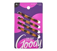 Goody Hair Barrettes Clips - 4 Count, Mock Tort - Slideproof and Lock-In Place - Suitable for All Hair Types - Pain-Free Hair Accessories for Men, Women, Boys, and Girls - All Day Comfort