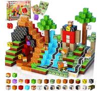 Goody King Magnetic Blocks-100Pcs Dinosaur Volcano Magnetic Building Blocks World Toys for Montessori Toddler Birthday Gifts - STEM Sensory Toys for 3 4 5 6 7 8 9 10 Year Old Girls Boys