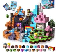 Goody King Magnetic Blocks-150 PCS Dark Swordsman's Forest Castle Set - Magnetic Building Toys for Montessori Birthday Gifts - STEM Sensory Toys for 3 4 5 6 7 8 9 10 Boys & Girls