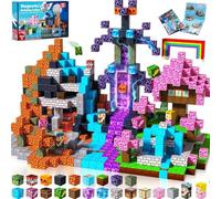 Goody King Magnetic Blocks-150Pcs Dark Swordsman's Forest Castle Set - Magnetic Building Tiles Toys for Montessori Birthday Xmas Gifts - STEM Sensory Toys for 3 4 5 6 7 8 9 10 Boys & Girls