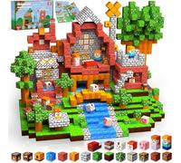 Goody King Magnetic Building Blocks | 150PCS Magnetic Blocks Cube Grassland Village for Boys & Girls Age 3 4 5 6 7 8 9 10, STEM Montessori Stacking Toy, Building Toys Birthday Gifts for Kids