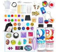 Goody King Resin Jewelry Making Kit for Beginners with Molds and Resin Making Supplies - Silicone Casting Tools Set and Clear Epoxy Resin Kits for DIY Craft Christmas Gifts for Kids & Adults