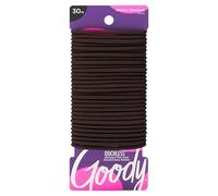 Goody Ouchless Elastic Hair Ties, 30 Ct, Brown, 4MM Rubber Bands, Pain-Free Styling Accessories for Women & Men, Made for Long-Lasting Braids, Ponytails & More, All Hair Types