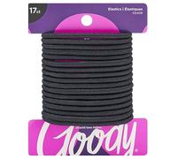 Goody Ouchless Hair Elastics - No Pull, No Breakage, Tangle-Free Hold for Thick, Curly, Coily & Textured Hair - 17 Count, Black, Long-Lasting Ponytail Holders for Women & Men