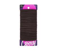 Goody Ouchless Women's Braided Elastics Brown 4mm for Medium Hair, (3 Pack/ 96 Ct Total)