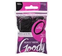 Goody Ouchless Womens Polyband Elastic Hair Tie - 150 Count, Black - Fine Hair - Hair Accessories to Style With Ease and Keep Your Hair Secured - Perfect for Fun and Unique Hairstyles - Pain-Free