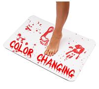 Goody Products The Murder Mat Bath Mat Changes Color Instantly Turns Red When Wet Shower Mat Shows Blood Bathroom Rug - Patent Pending
